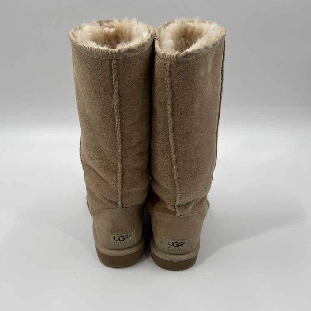 UGG Australia Leather/Sheepskin Tan Tall Boots